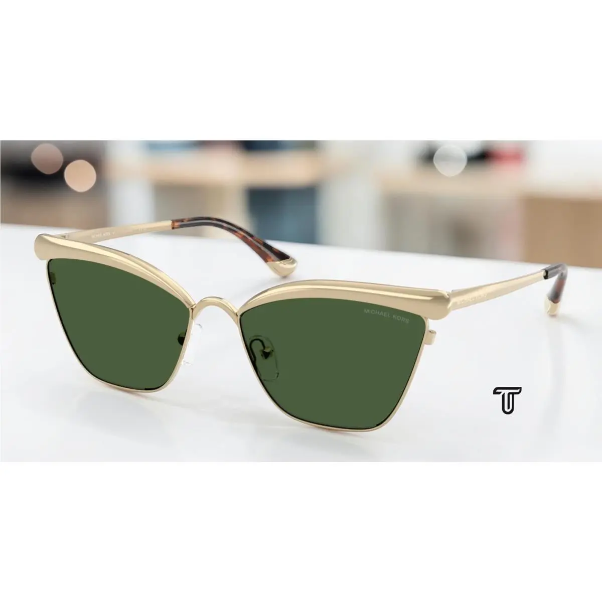 Michael Kors MK1174 101471 Scottsdale Light Gold Green 56 mm Women`s Sunglasses