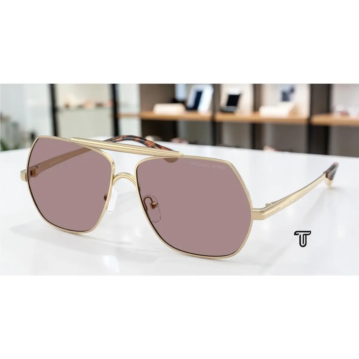 Michael Kors MK1173 1014LA Denver Light Gold Grape Solid 58mm Women`s Sunglasses