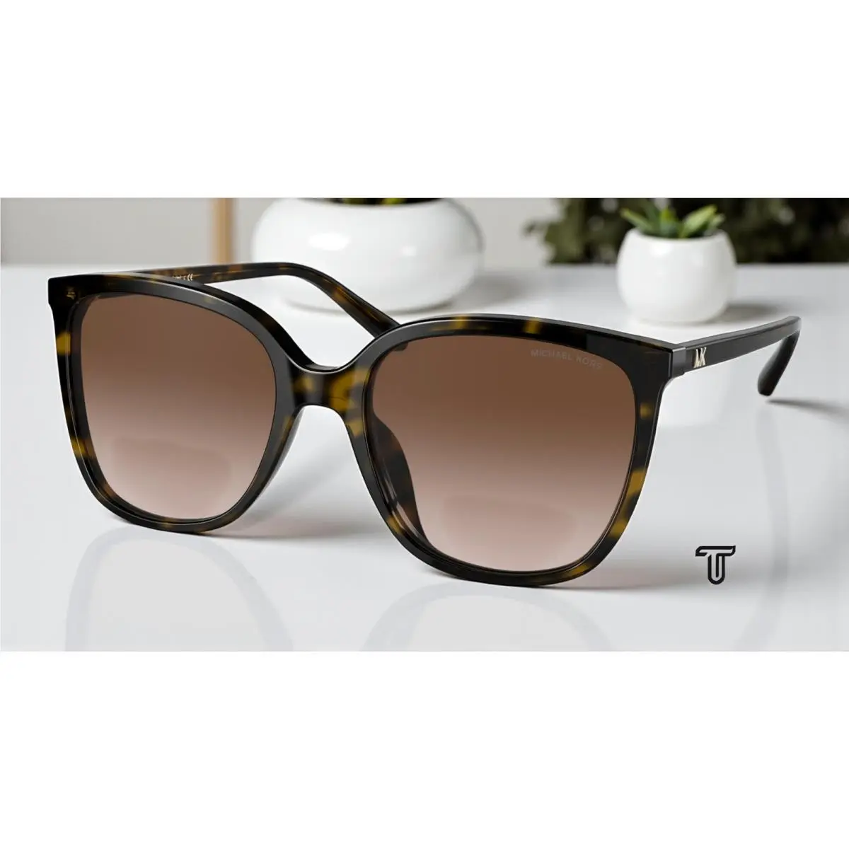 Michael Kors MK2137U 300613 Dark Tortoise Brown Grad 57 mm Women`s Sunglasses