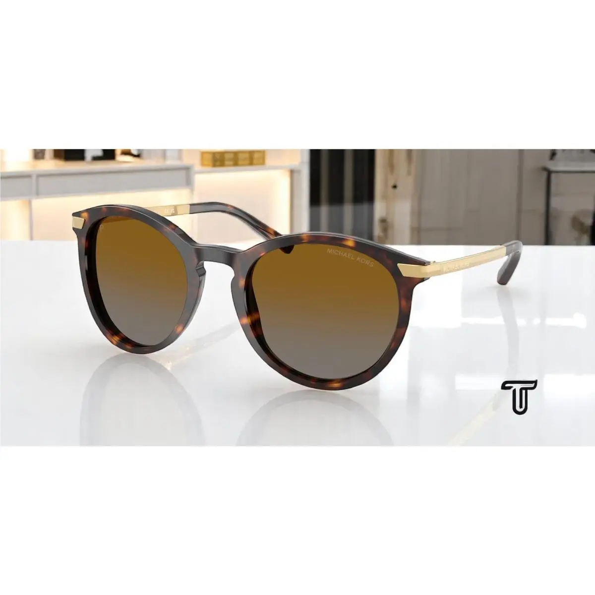 Michael Kors MK2023 3106T5 Adrianna Iii Brown Polarized 53 mm Women`s Sunglasses