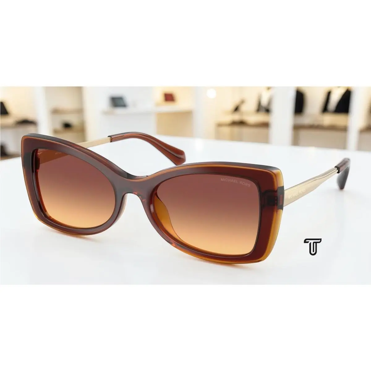 Michael Kors MK2272U 311378 Malaga Dark Brown Brown Grad 53mm Women`s Sunglasses