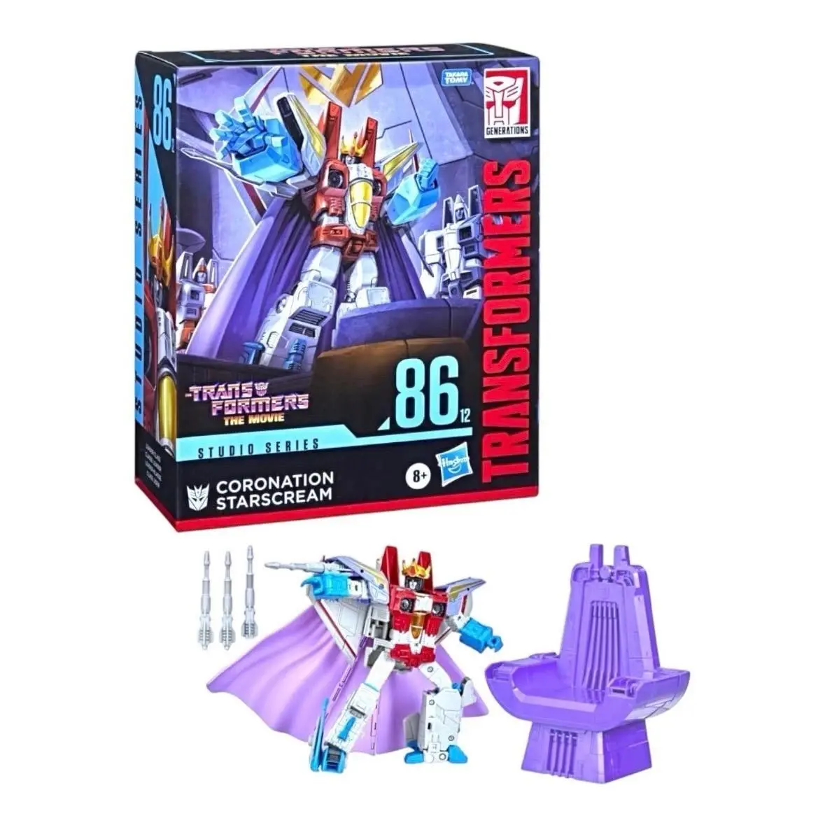 Transformers Studio Series 86 Coronation Starscream Figure w Throne
