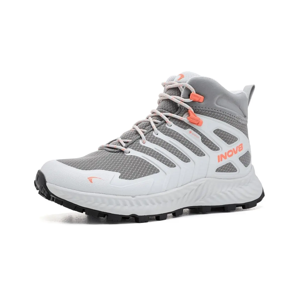 inov-8 Women`s Roclite Mid Gtx Hiking Shoe Grey/light Grey/coral 9