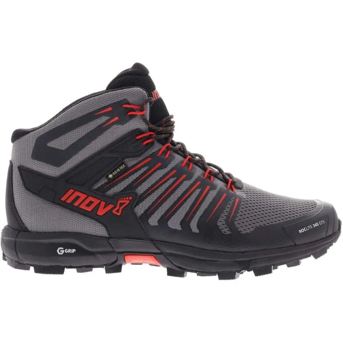 Inov-8 Men`s Roclite 345 Gtx Hiking-boots Grey/black/red 10