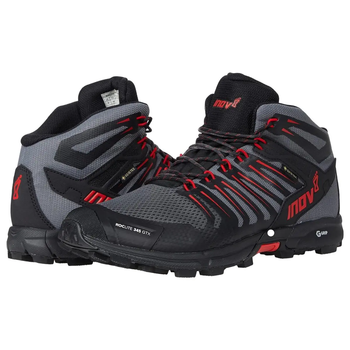 Inov-8 Men`s Roclite 345 Gtx Hiking-boots Grey/black/red 10