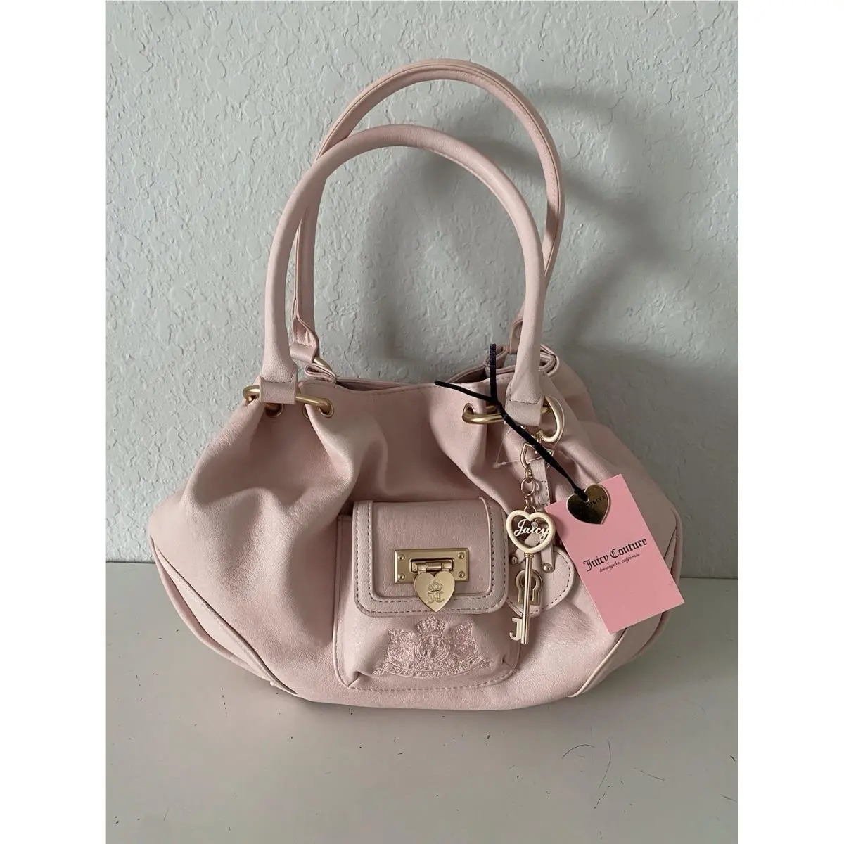 Juicy Couture Royal To Juicy Satchel Bag Purse In Pink Clay W/charm Viral