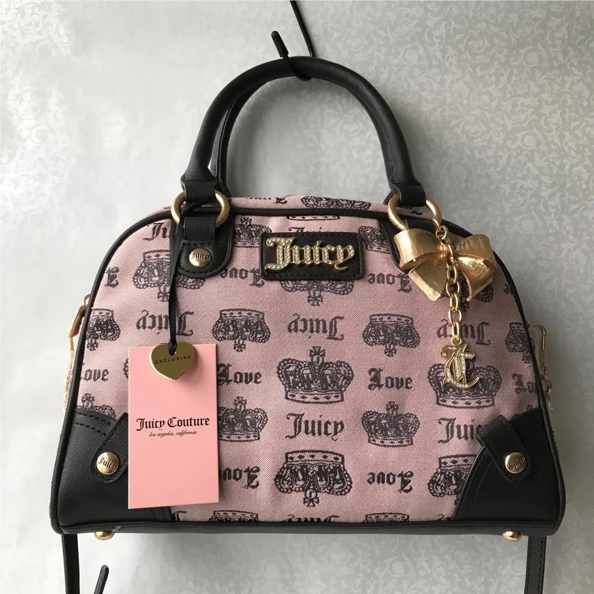 Juicy Couture Vintage Couture Bowler Pink Diamond