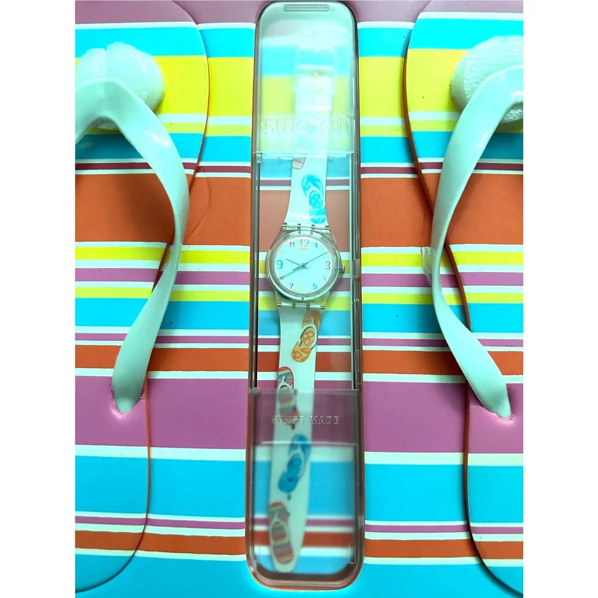Beach Time 2008 Swatch Sandy Shoes Watch Beach Flip Flops Model GE205
