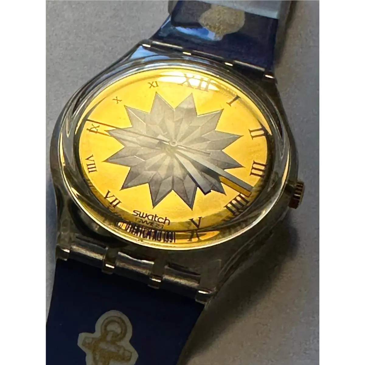 Video Swatch Ahoy “anchorage” Blue and Gold Anchor Watch 1992