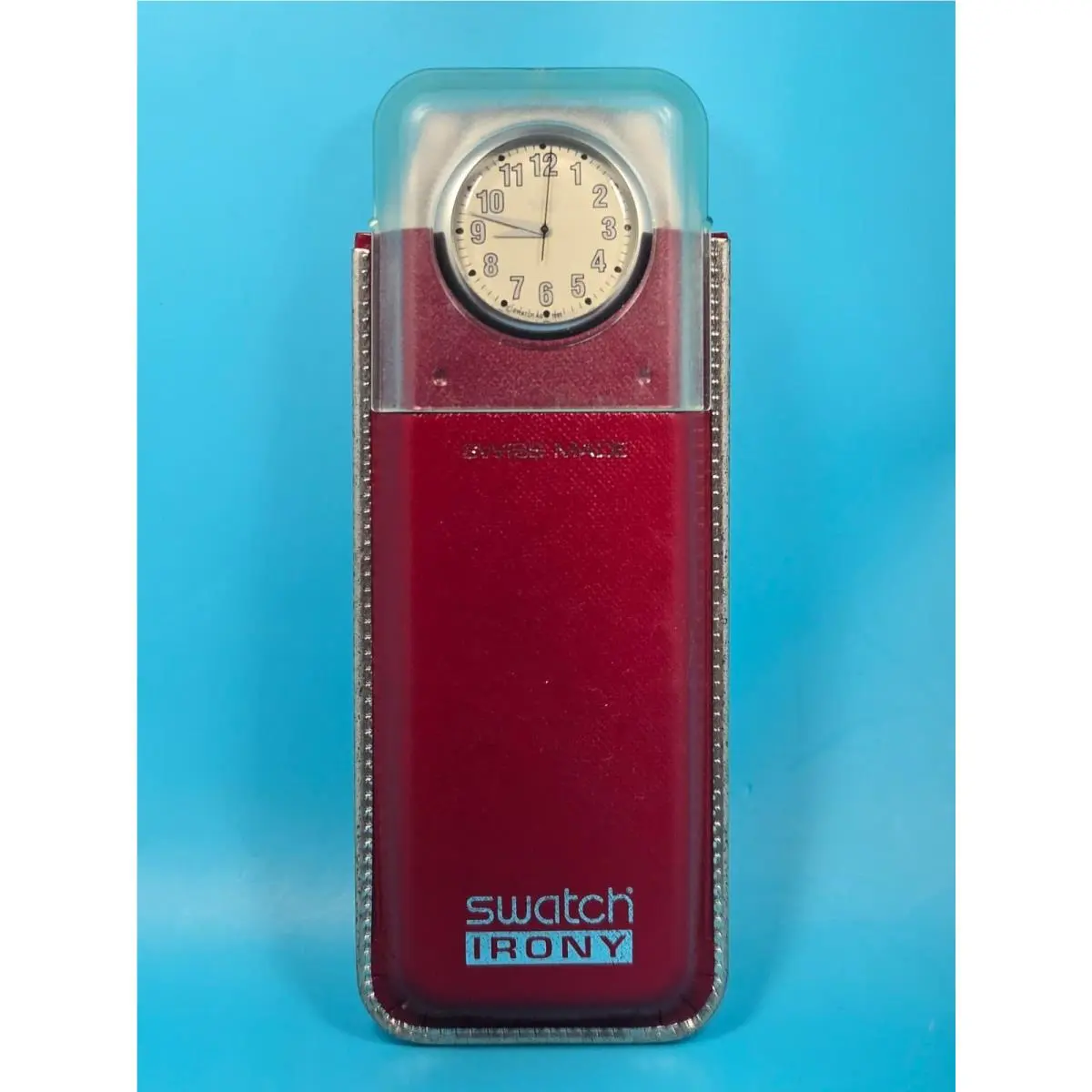 Swatch Night Flight YGA1000 1996 Irony Big 37mm Watch Leather Band