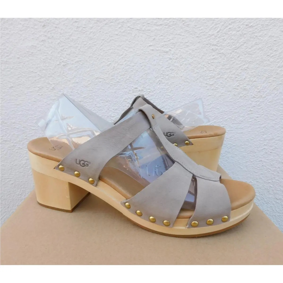 Ugg Jennie Primer Nubuck Leather Clogs Heel Sandals Women US 11/ Eur 42