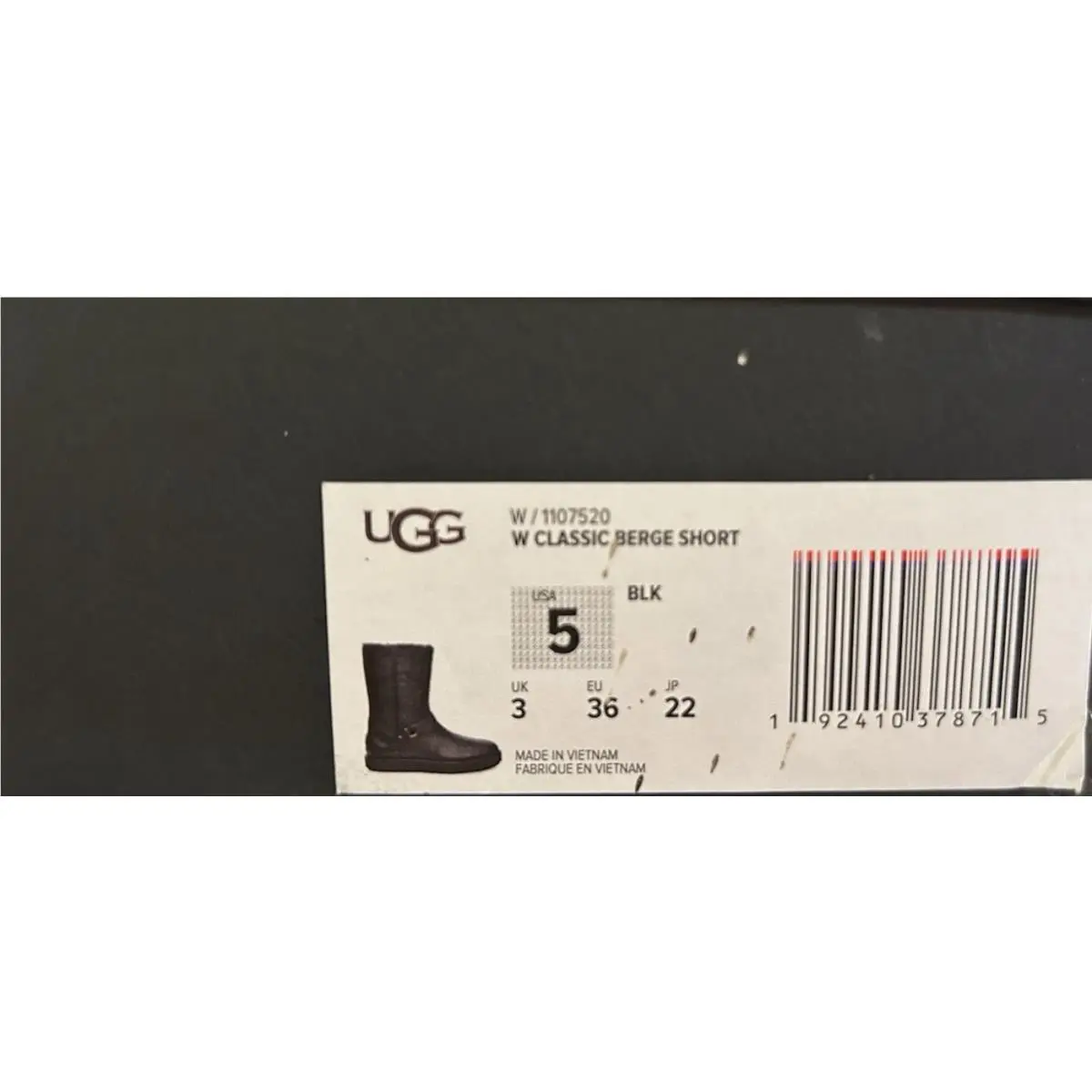 UGG shoes - UGG Classic Berge Short - Classic Berge Short - Black (UPC: 192410378715) 7