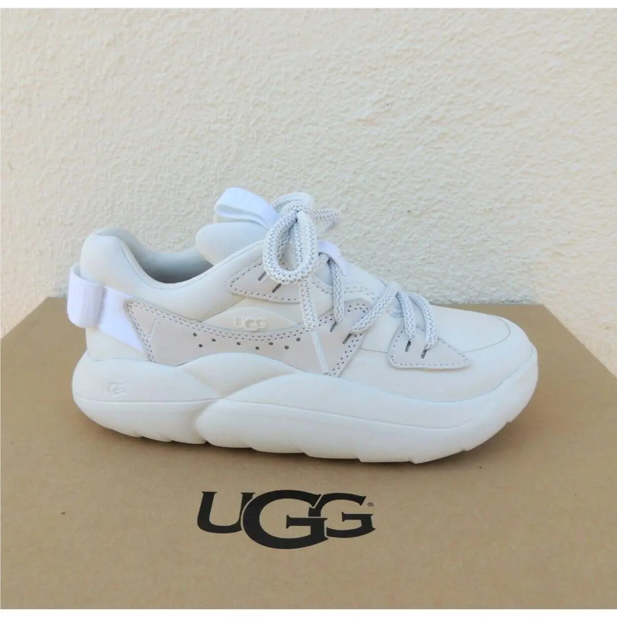 UGG shoes - UGG La Cloud Lace - Cloud Lace - White Suede (UPC: 194715663503) 0