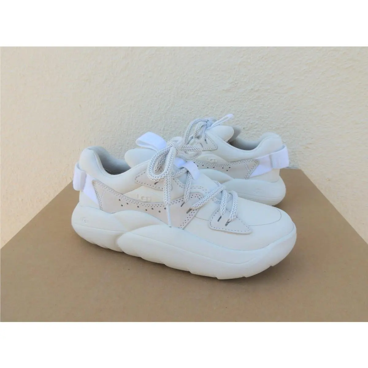 UGG shoes - UGG La Cloud Lace - Cloud Lace - White Suede (UPC: 194715663503) 1