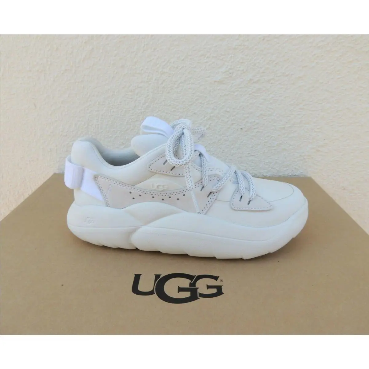 UGG shoes - UGG La Cloud Lace - Cloud Lace - White Suede (UPC: 194715663558) 0