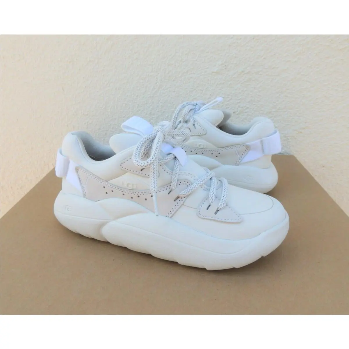 UGG shoes - UGG La Cloud Lace - Cloud Lace - White Suede (UPC: 194715663558) 1