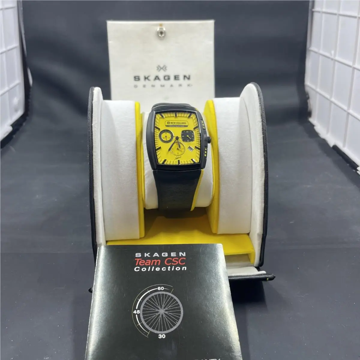 Limited Edition Skagen Team Csc Ivan Basso Signature Watch Yellow/black