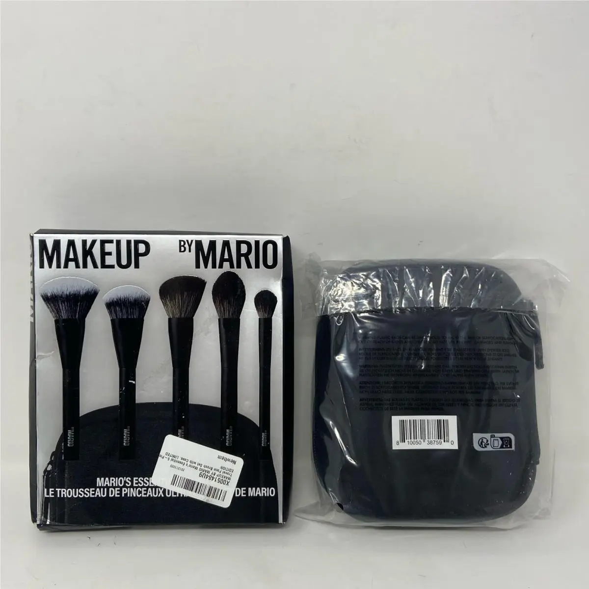 Makeup BY Mario 5-Piece Travel Brush Set + Case Black