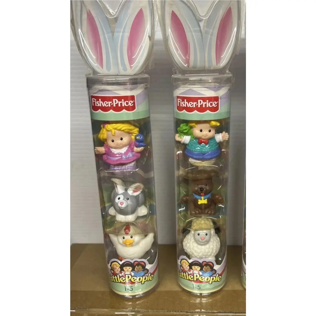 Vtg. Fisher Price Little People Spring Easter Tubes
