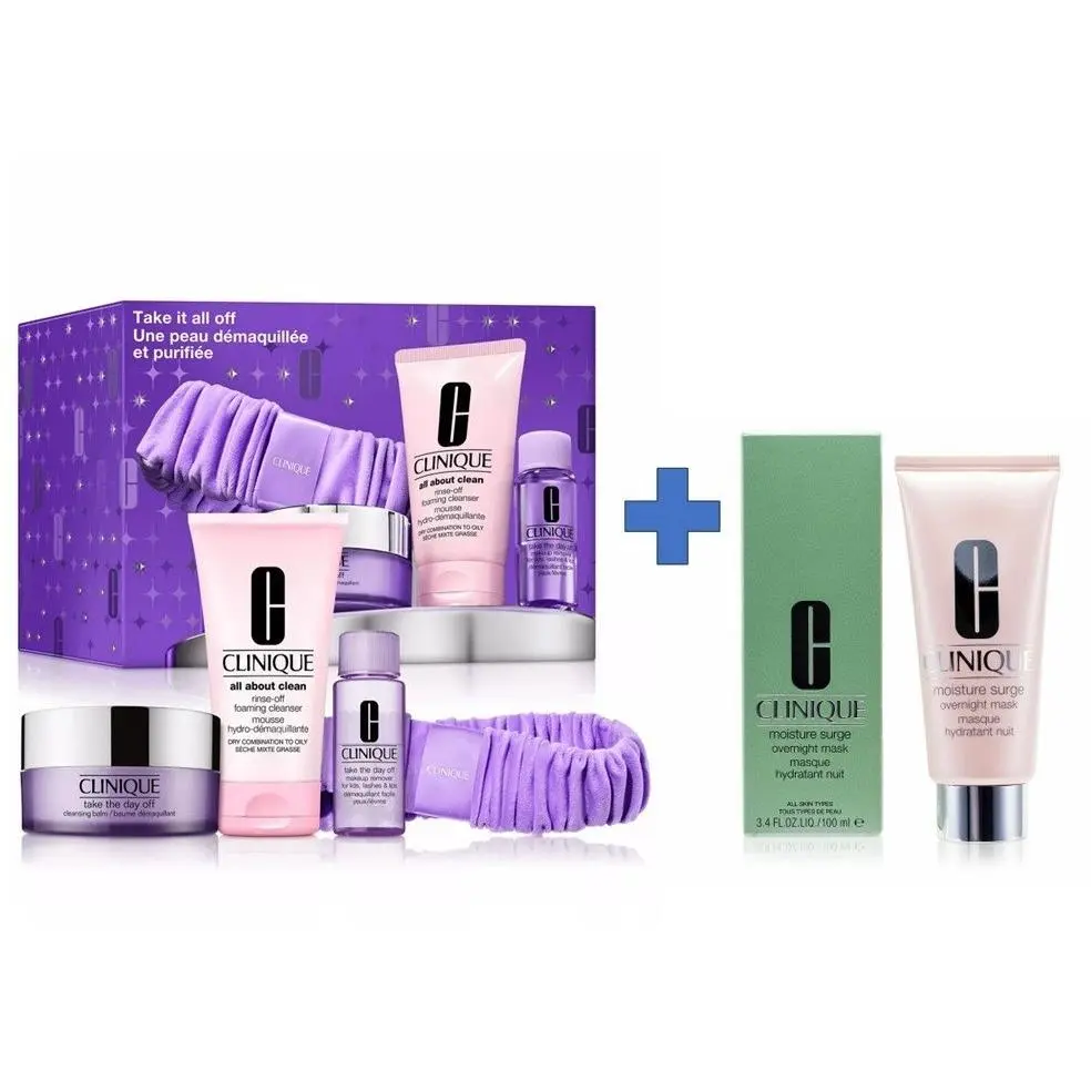 Clinique Take It All Off Set + Bonus Moisture Surge Overnight Mask