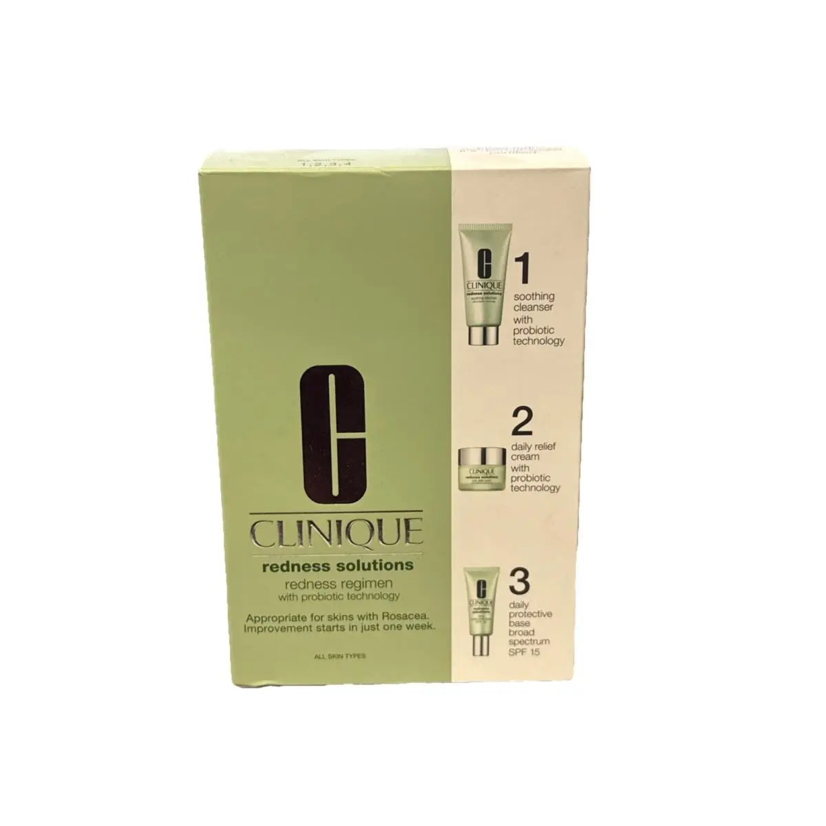 Clinique Redness Reducer Solutions Regimen Cleanser Cream Base Spf 15