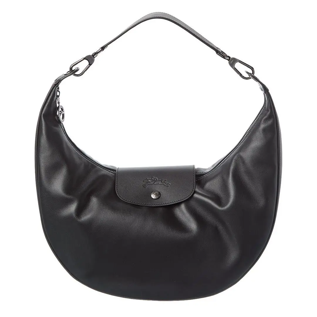 Longchamp Le Pliage Xtra Leather Shoulder Bag Women`s Black