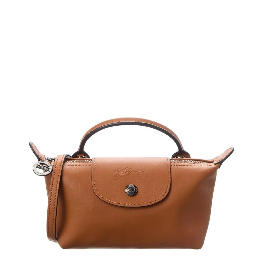 Longchamp Le Pliage Xtra Xs Leather Pouch Women`s Brown - Exterior: Brown