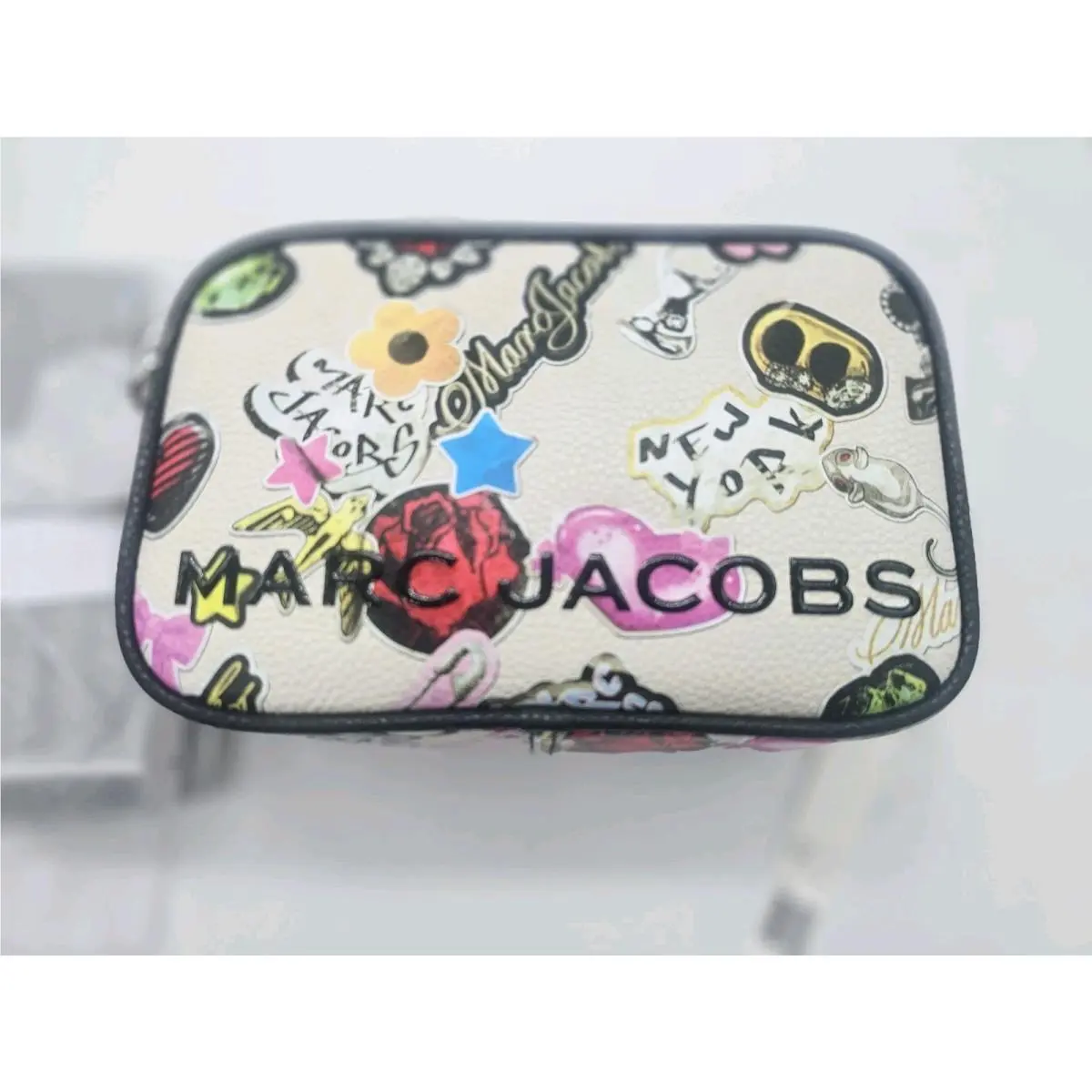 Marc Jacobs Leather Sticker Bold Flash Camera Bag White Limited JL0275 by Marc By Marc Jacobs