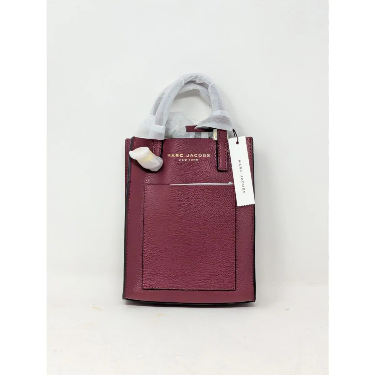 Marc Jacobs H001L03FA22-605 Mini Grinf Pomegranate Red Gold Hardware Womens Tote