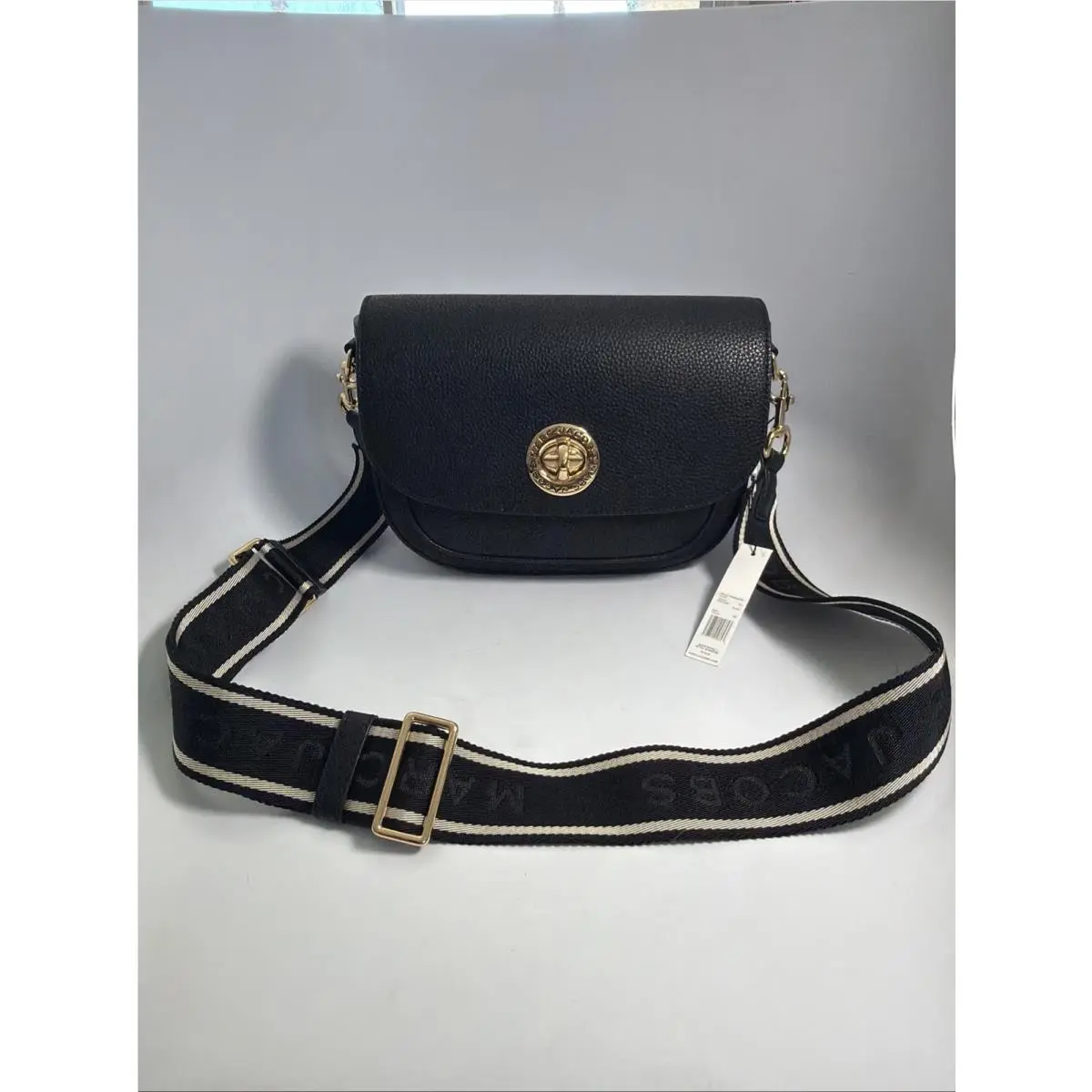 Marc Jacobs Turnlock Camera Bag Leather Crossbody Purse Black W/ Tags Xbody