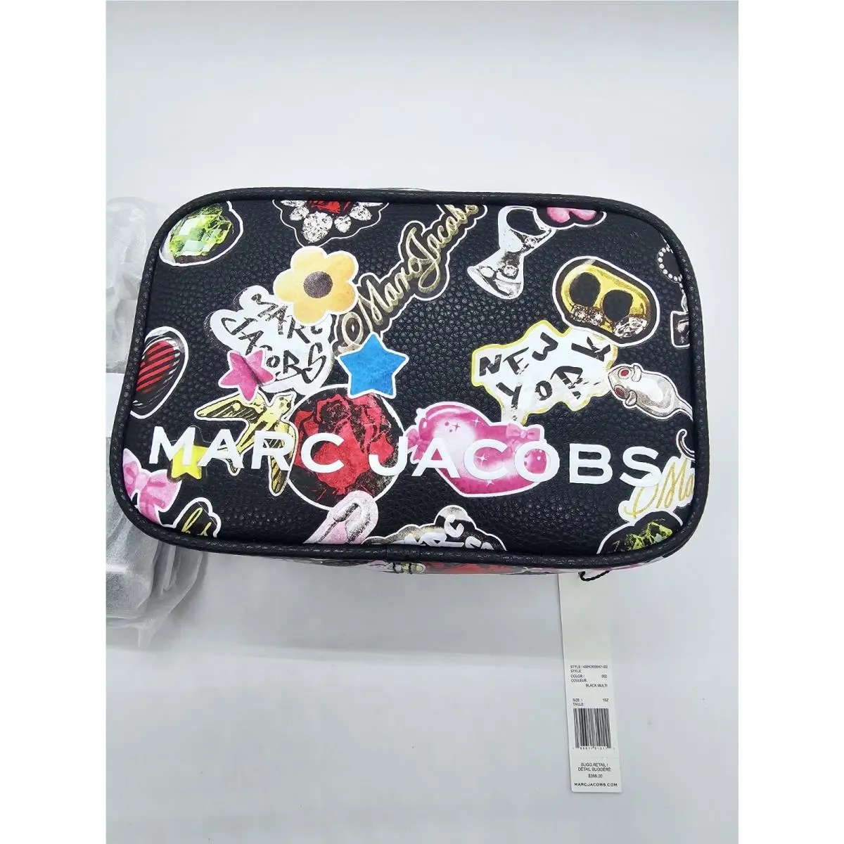 Marc Jacobs Leather Sticker Bold Flash Camera Bag Black Limited JL026075 by Marc By Marc Jacobs