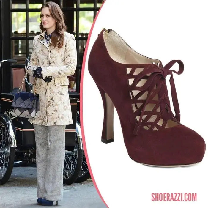 Prada 1IP156 Burgundy Suede Cage Corset Lace UP Back Zip Platform Pumps 38.5