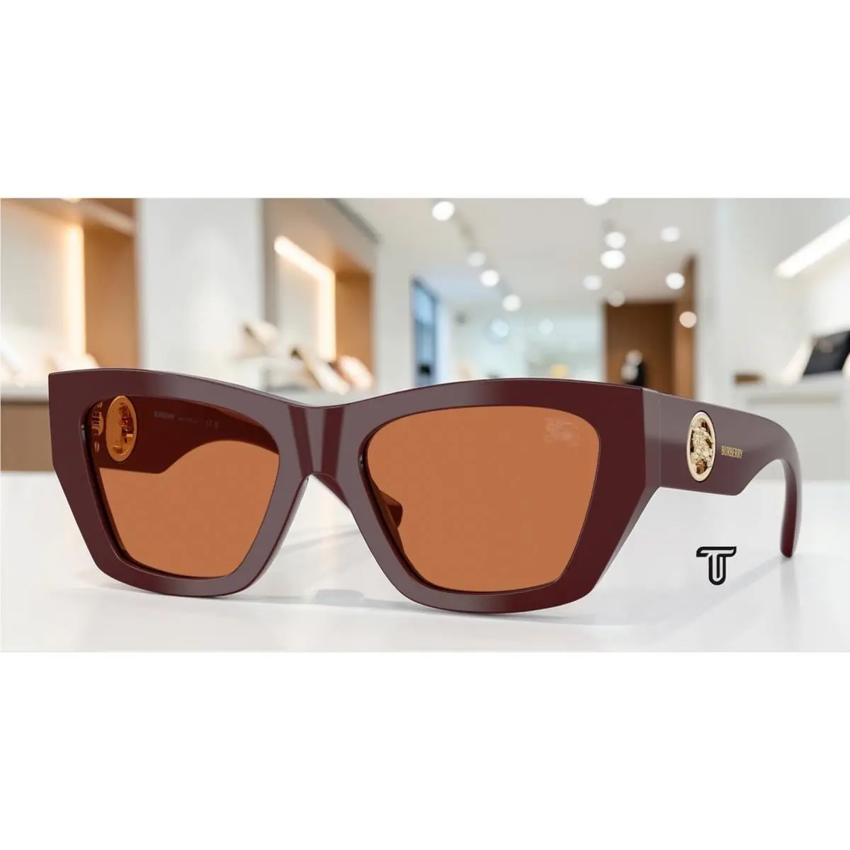 Burberry BE4492 411973 Bordeaux Brown 54 mm Women`s Sunglasses