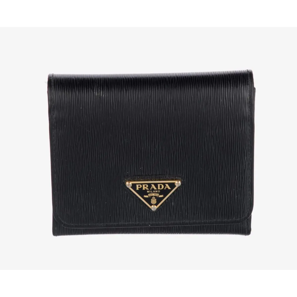 Prada Leather Card Holder in Black