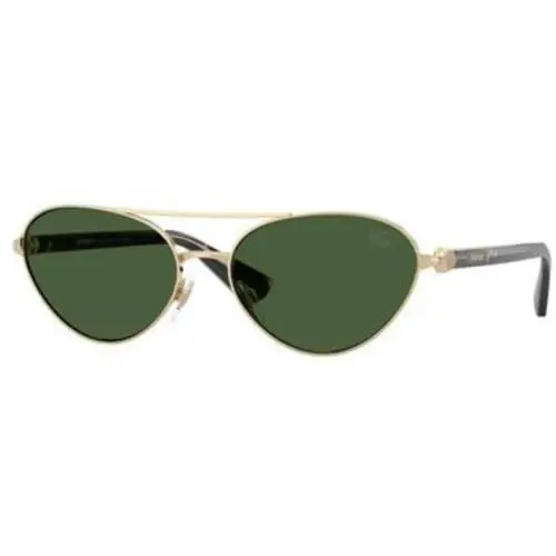 Burberry BE 3165 Light Gold Dark Green Polyamide Standard 110971 Sunglasses