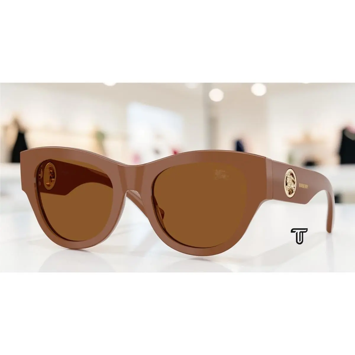 Burberry BE4491 422273 Brown Dark Brown 52 mm Women`s Sunglasses