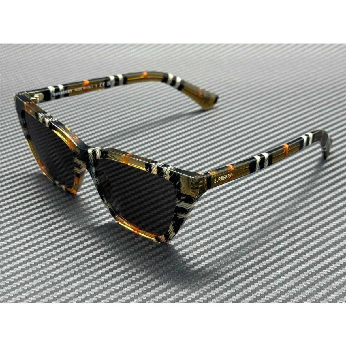 Burberry BE4468 416373 Check Sand Dark Brown Women`s 54 mm Sunglasses