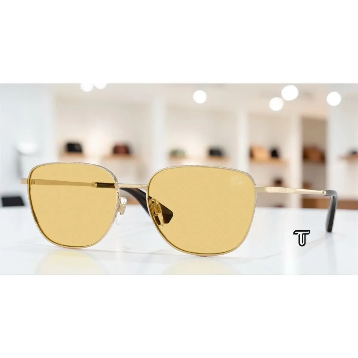 Burberry BE3171 110985 Light Gold Yellow 57 mm Men`s Sunglasses