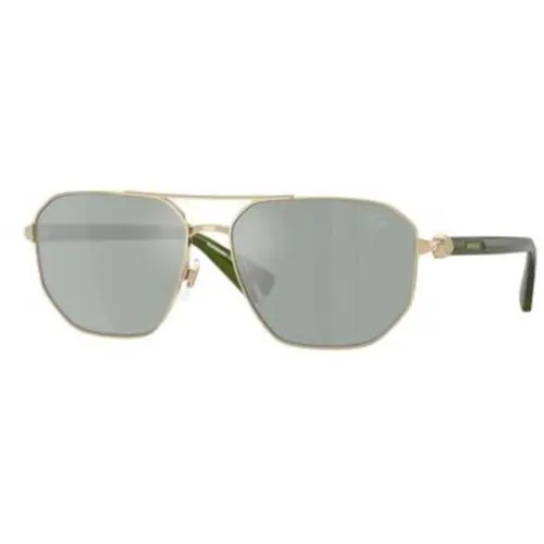 Burberry BE 3166 Light Gold Petrol Green Mirror Silver Polyamide Standard 11098