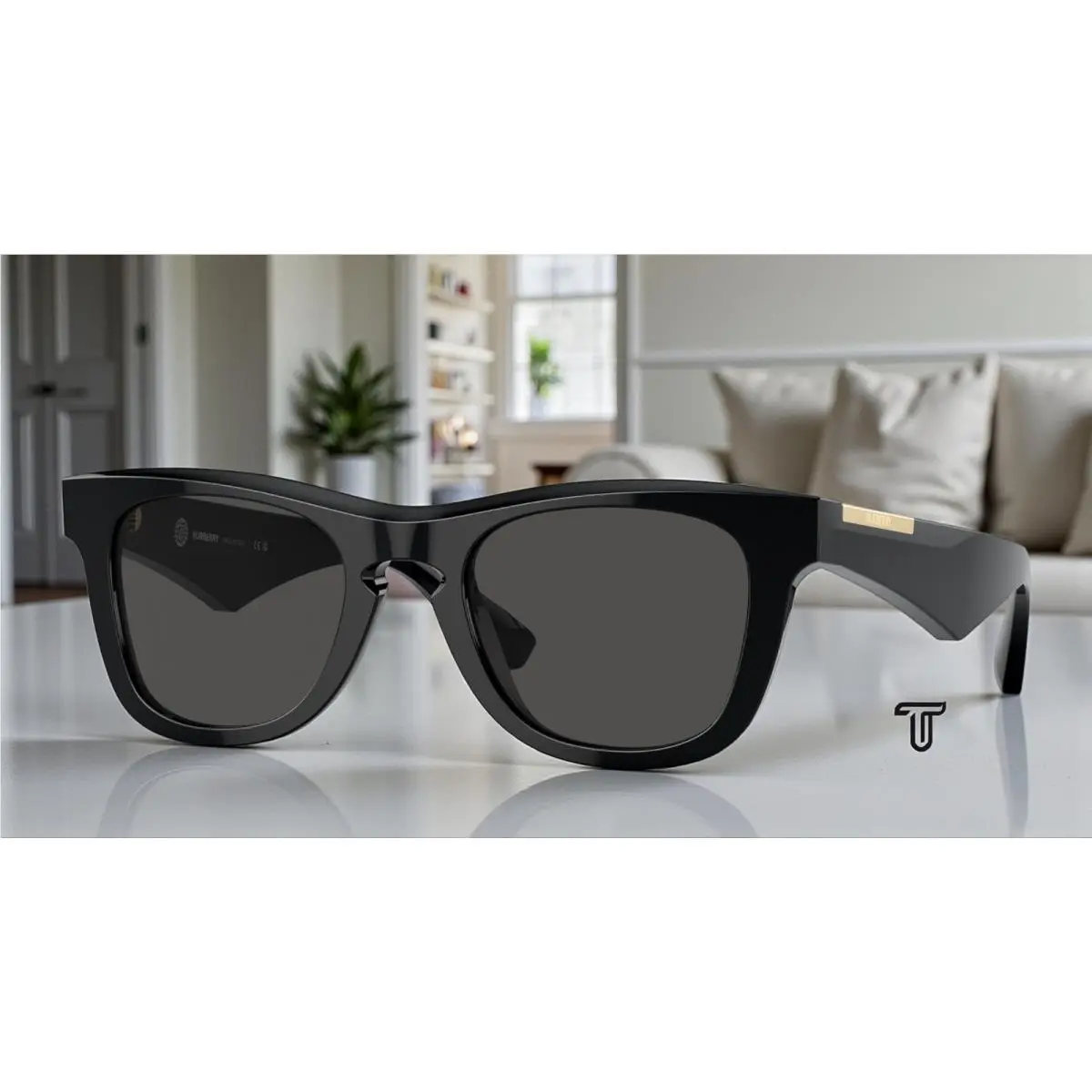 Burberry BE4426F 300187 Black Dark Grey 50 mm Men`s Sunglasses
