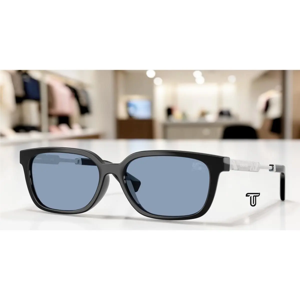 Burberry BE4481D 30012V Black Dark Blue Polarized 54 mm Women`s Sunglasses
