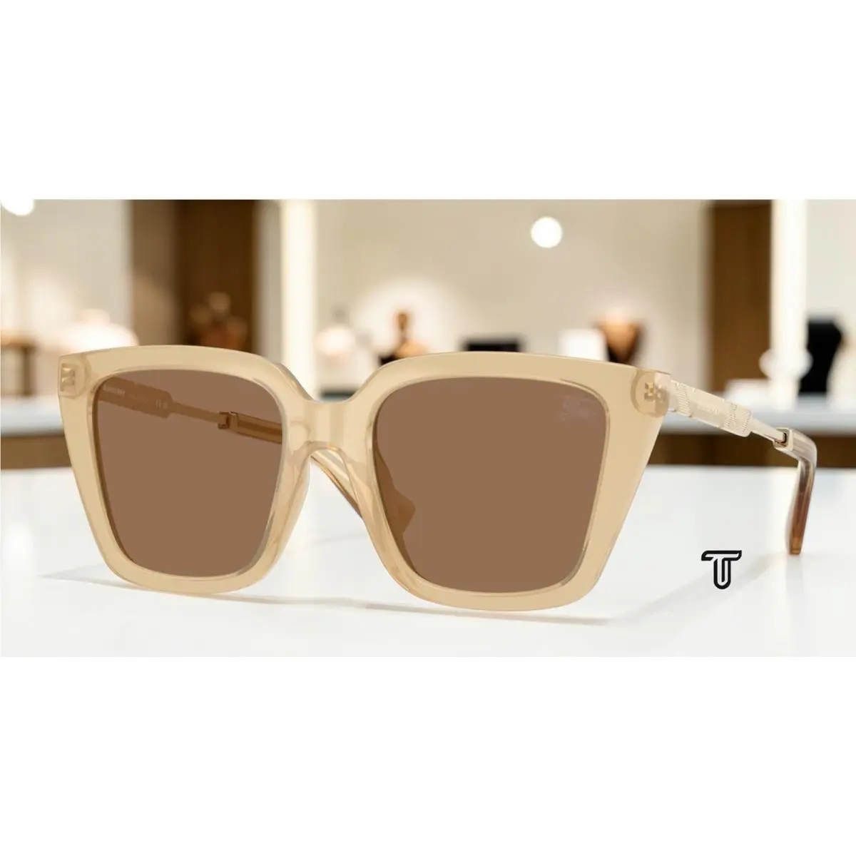 Burberry BE4473U 419873 Yellow Dark Brown 52 mm Women`s Sunglasses
