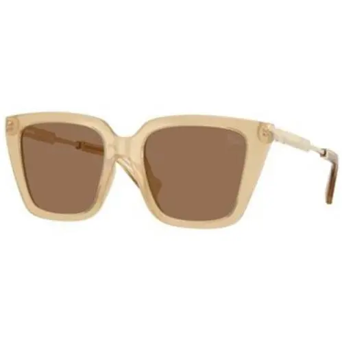 Burberry BE 4473 U Yello Dark Brown Polyamide Standard 419873 Sunglasses