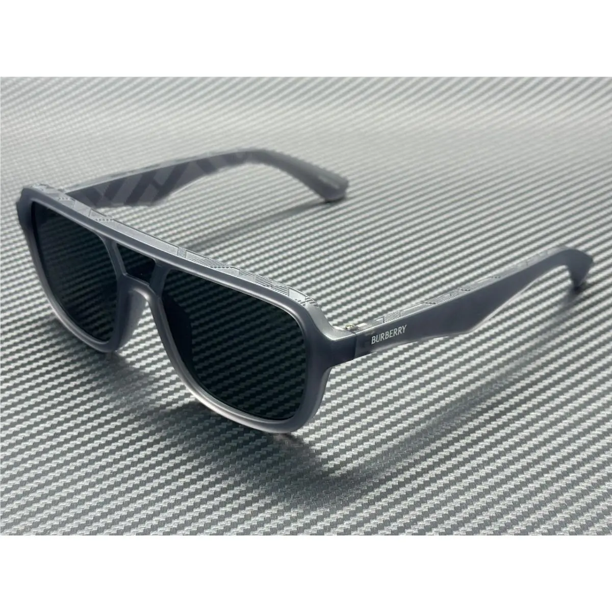 Burberry BE4474U 421387 Matte Grey Dark Grey 62 mm Men`s Sunglasses