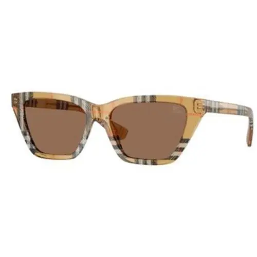 Burberry BE 4468 Check Sand Dark Brown Polyamide Standard 416373 Sunglasses