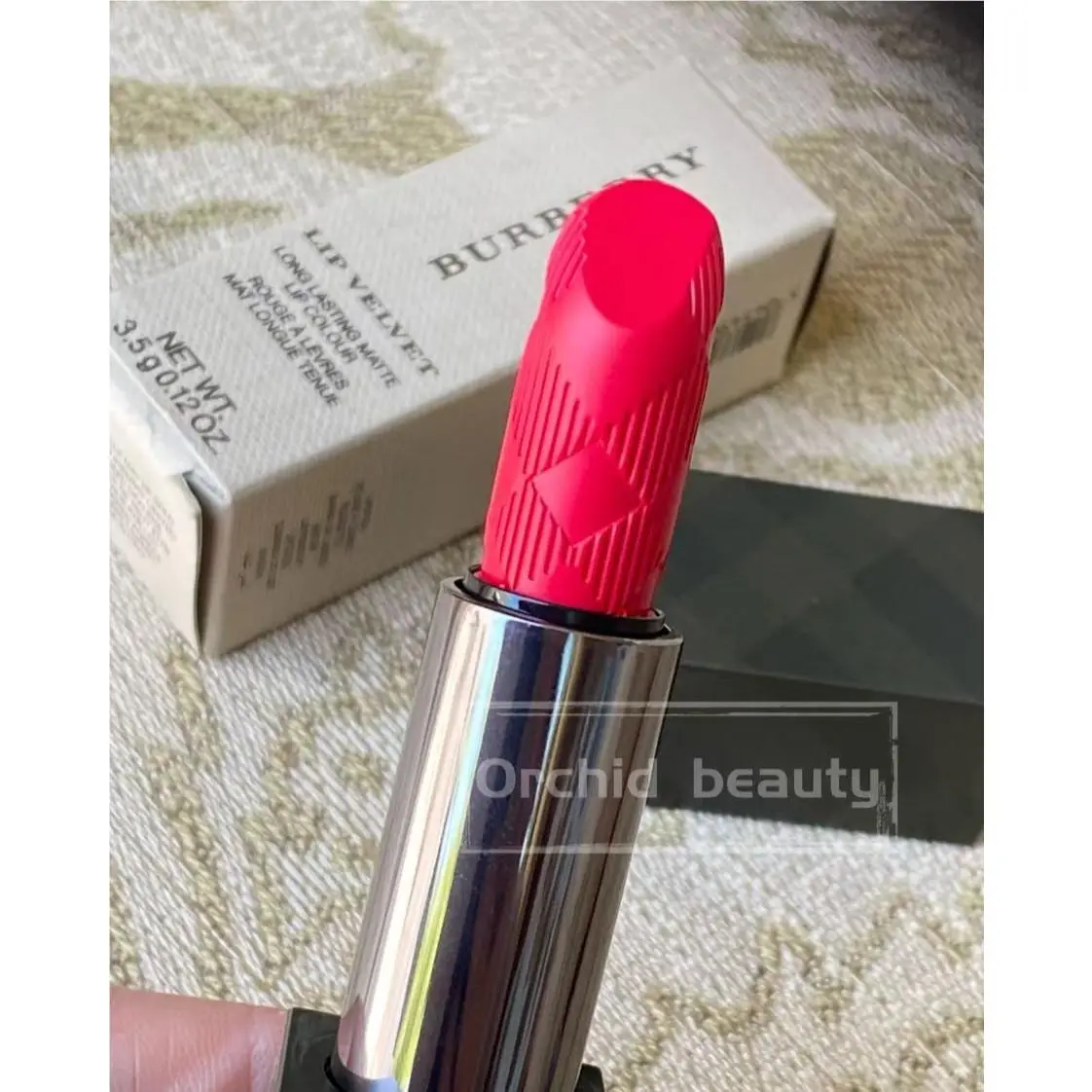 Burberry Long Lasting Matte Lipstick No.417 Bright Rose Full Size Rare