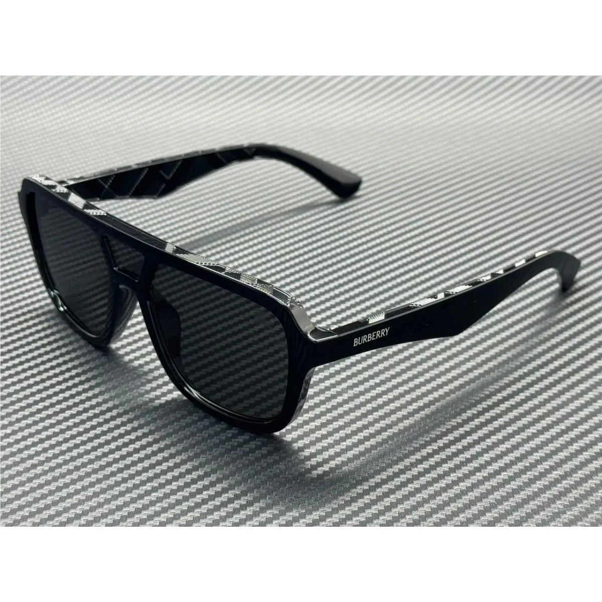 Burberry BE4474U 300187 Black Dark Grey 62 mm Men`s Sunglasses
