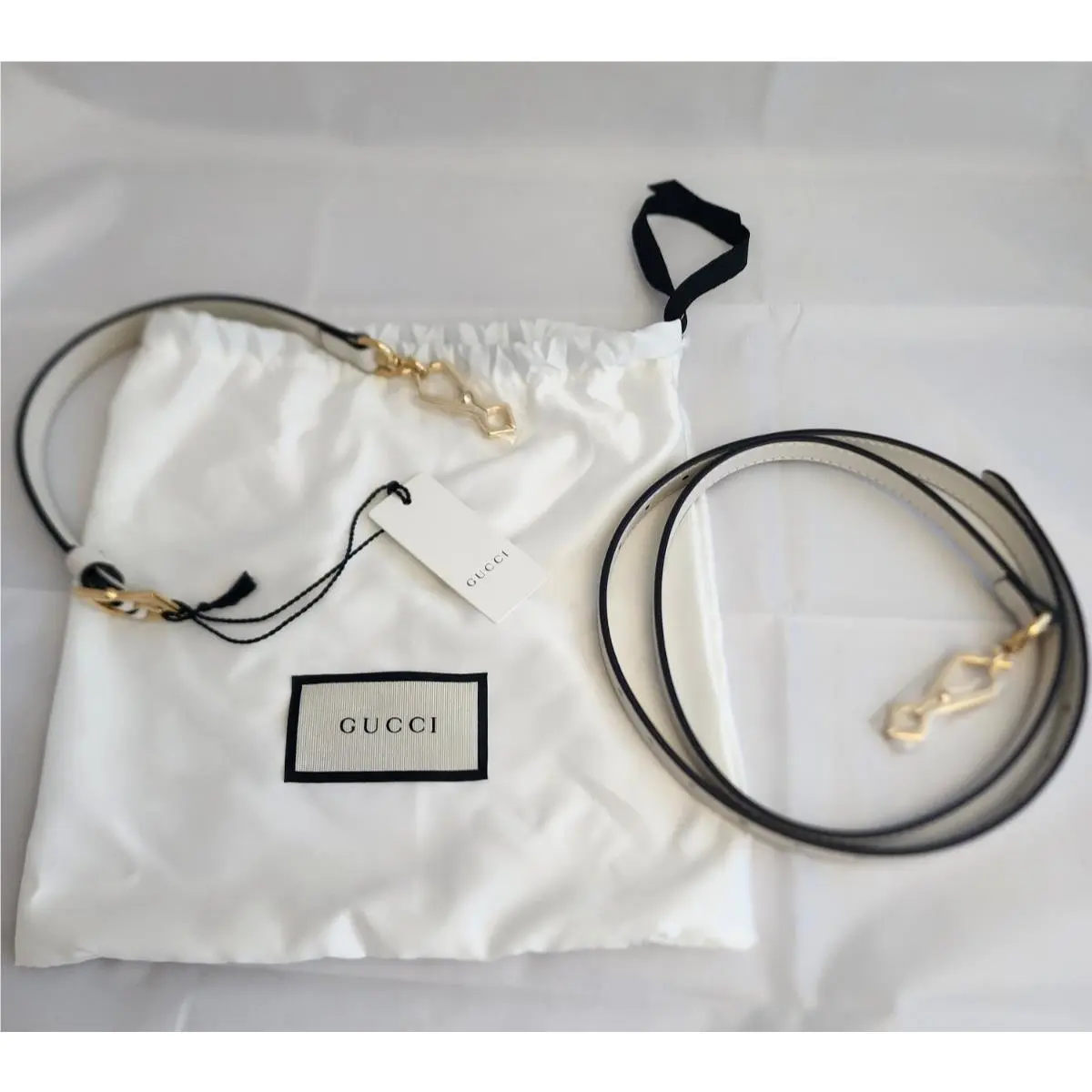Set of 2 Gucci Leather Purse Handbag Straps with Bag Cover