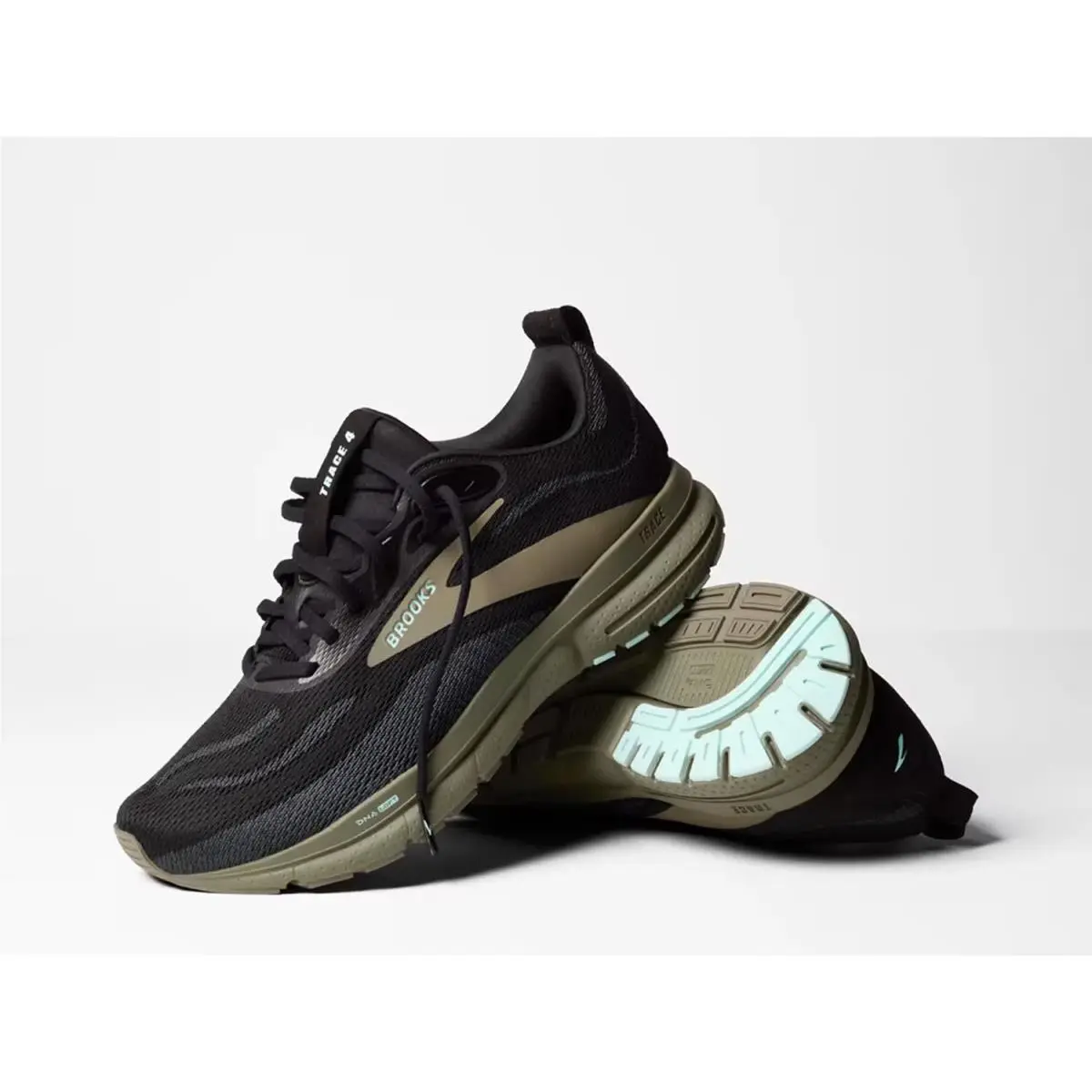 Brooks shoes - Black/Olive Green 6