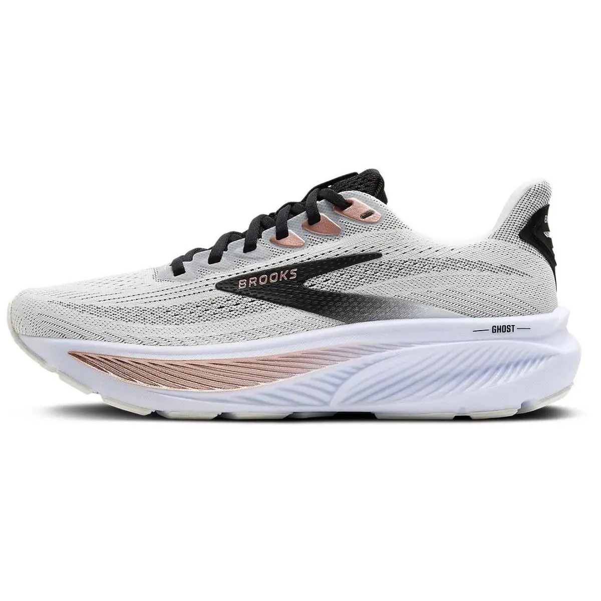 Brooks shoes - Brooks Ghost 17 - Ghost - White / Pink 7